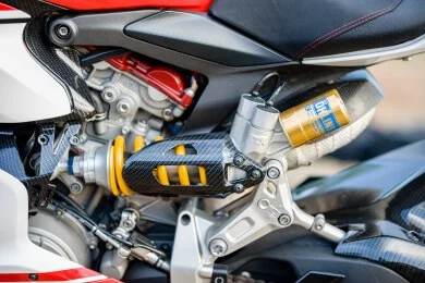 Öhlins shocks on motorcycle